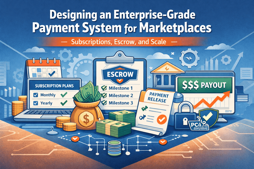 High-level architecture diagram showing the abstraction layer between a marketplace and multiple payment gateways