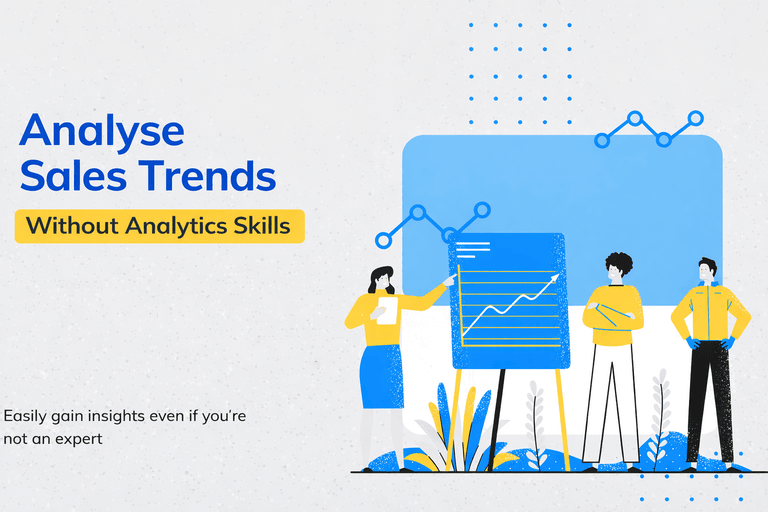 Retail owner showing how to analyse sales trends without analytics using simple dashboard