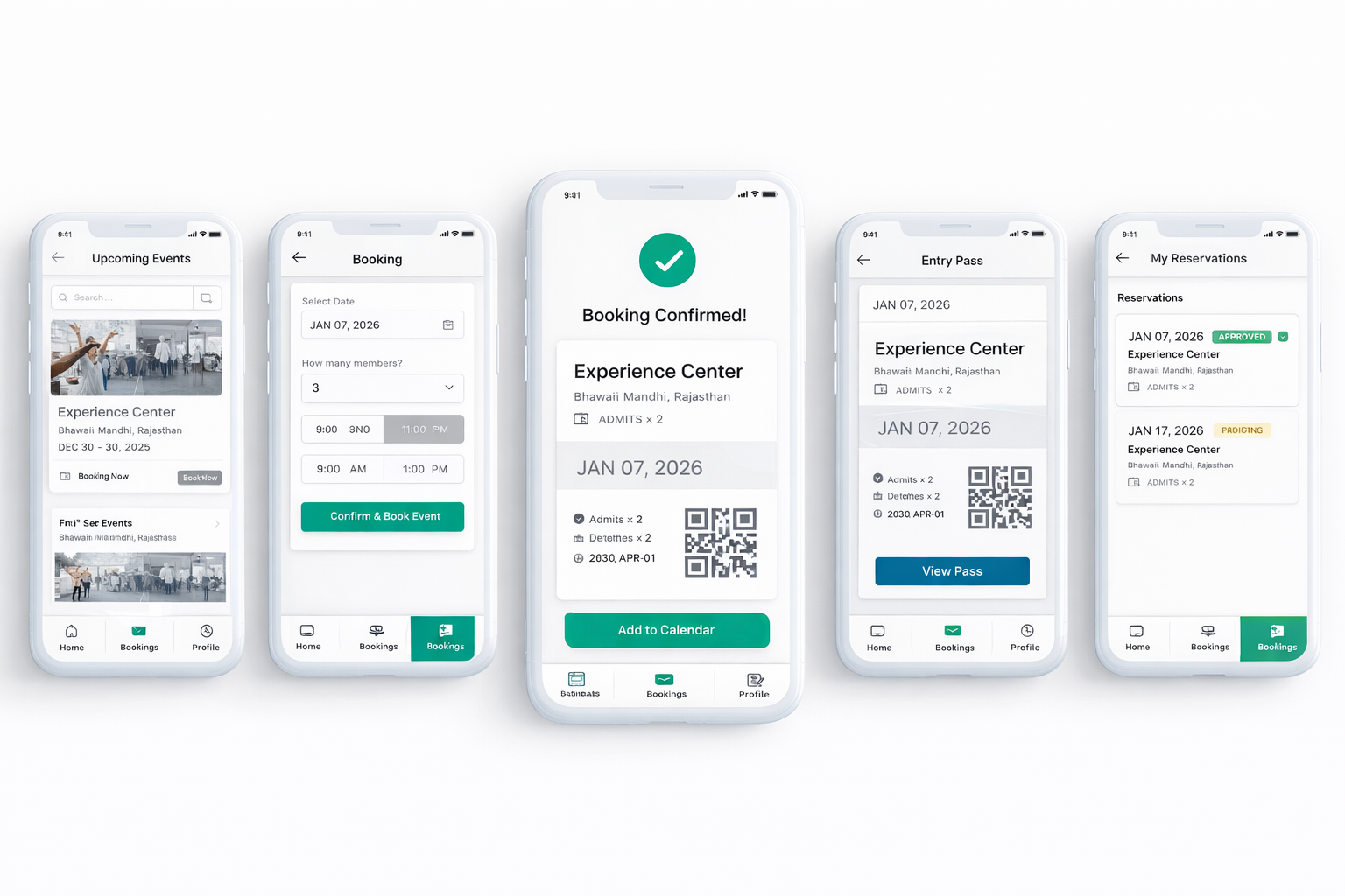 EventConnect App Screens